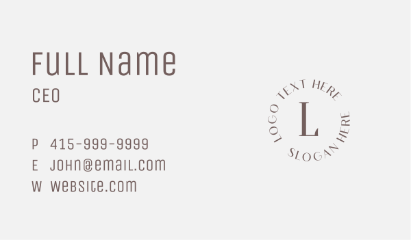 Stylish Fashion Brand Lettermark Business Card Design Image Preview