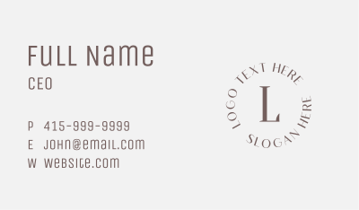 Stylish Fashion Brand Lettermark Business Card Image Preview