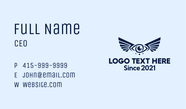 Wing Eye Surveillance  Business Card Design Image Preview