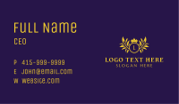 Golden Luxury Crown Letter  Business Card Image Preview