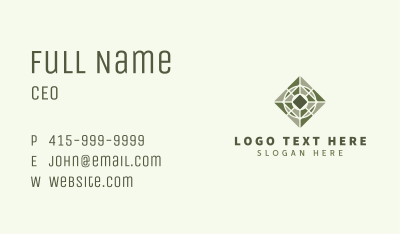 Green Floor Tile Business Card Image Preview