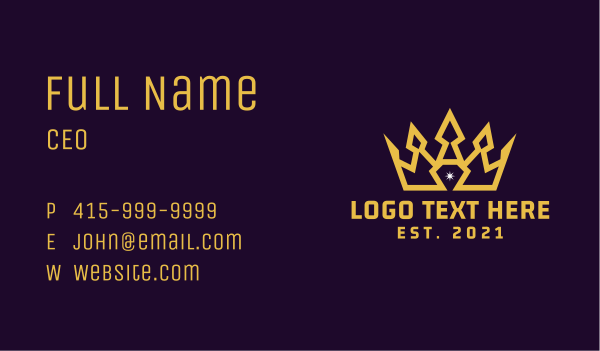 Gold Diamond Crown Business Card Design Image Preview