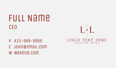 Minimalist Elegant Letter Business Card Image Preview