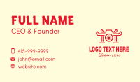 Temple Camera Lens Business Card Design