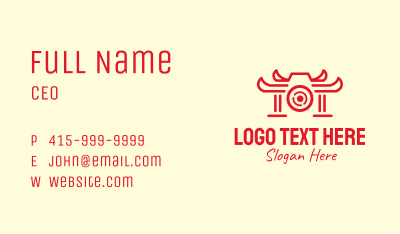Temple Camera Lens Business Card Image Preview