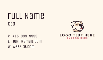 Pet Dog Heart Business Card Image Preview