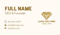 Golden Diamond Gem Business Card Design