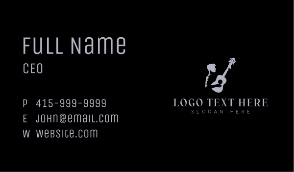 Performer Guitar Musician Business Card Design Image Preview