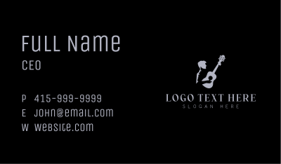 Performer Guitar Musician Business Card Image Preview