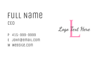 Feminine Cosmetics Lettermark Business Card Image Preview