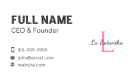 Feminine Cosmetics Lettermark Business Card Image Preview