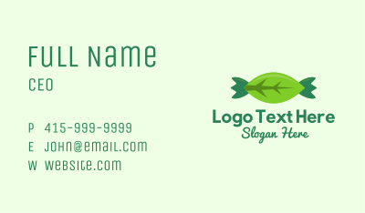 Eco Candy Leaf  Business Card