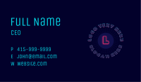 Circle Glow Letter Business Card Image Preview