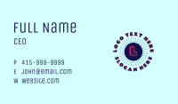 Circle Glow Letter Business Card Image Preview