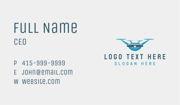 Aerial Drone Flight Business Card Design Image Preview
