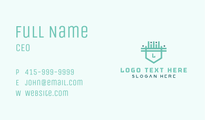 Shield Brand Lettermark Business Card Image Preview