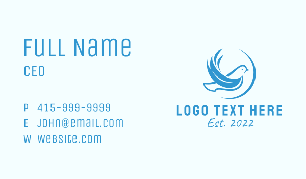 Christian Peace Dove Business Card Design Image Preview