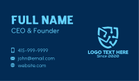 Blue Circuit Shield Business Card Image Preview