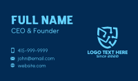 Blue Circuit Shield Business Card Image Preview