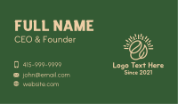 Coffee Bean Leaf Business Card Design