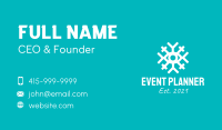 White Snowflake Eye  Business Card Image Preview