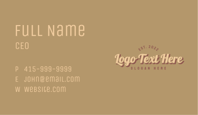 Retro Style Boutique Business Card Image Preview
