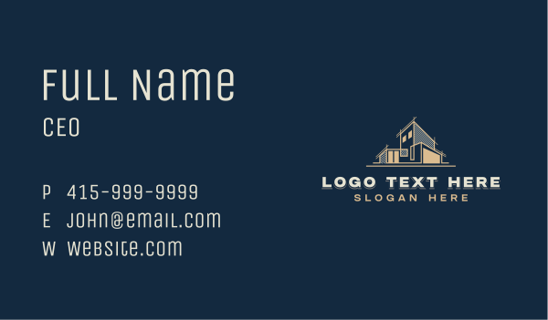 Blueprint Architect Property Business Card Design Image Preview