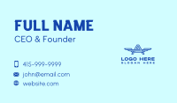 Blue Wing Letter A Business Card Image Preview