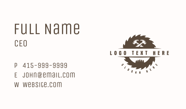 Carpentry Hammer Tools Business Card Design Image Preview