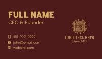 Gold Woven Ornament  Business Card Design