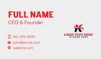 Generic Swoosh Wave Letter K Business Card Preview