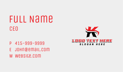 Generic Swoosh Wave Letter K Business Card Image Preview