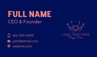 Orange Floral Vine  Business Card Preview