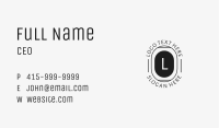 Black Hipster Letter  Business Card Image Preview