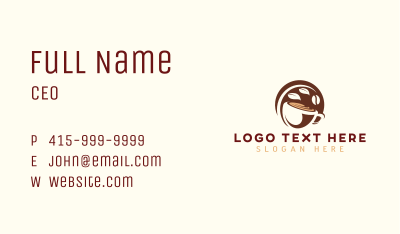 Coffee Cafe Cup Business Card Image Preview