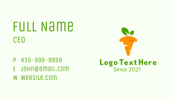 Carrot Pizza Slice  Business Card Design Image Preview