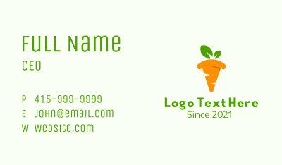 Carrot Pizza Slice  Business Card Image Preview