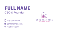 Gradient Purple Heart Pianist Business Card Design