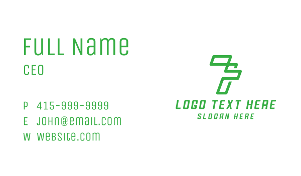 Futuristic Number 7 Outline Business Card Design Image Preview