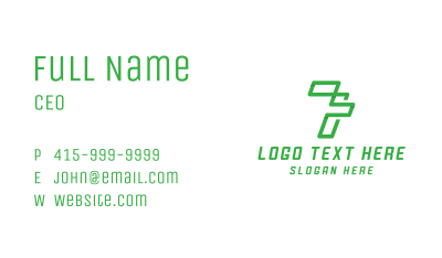 Futuristic Number 7 Outline Business Card Image Preview
