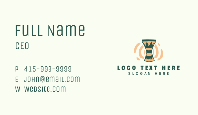 Djembe Drum Music Business Card Image Preview