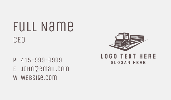 Truck Logistics Lightning Business Card Design Image Preview