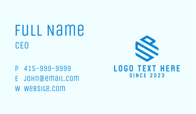 Blue SP Technology Business Card Image Preview