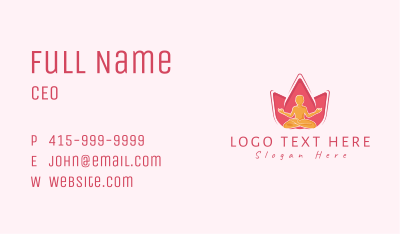 Lotus Flower Meditation Business Card Image Preview