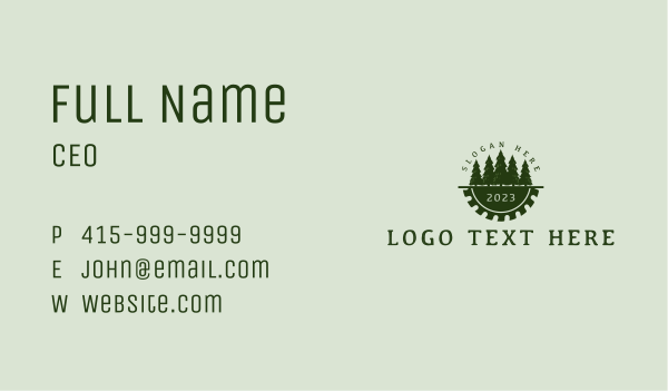 Carpenter Saw Lumberjack Business Card Design Image Preview