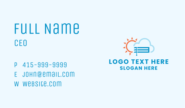 Sun Cloud Blinds Business Card Design Image Preview