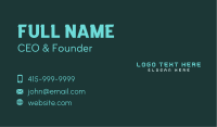 Neon Digital App Wordmark Business Card Image Preview