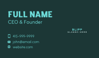 Neon Digital App Wordmark Business Card Image Preview