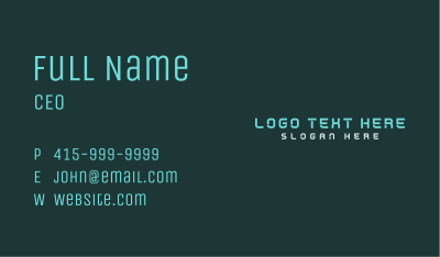 Neon Digital App Wordmark Business Card Image Preview