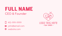 Pink Heart Gaming Console Business Card Image Preview